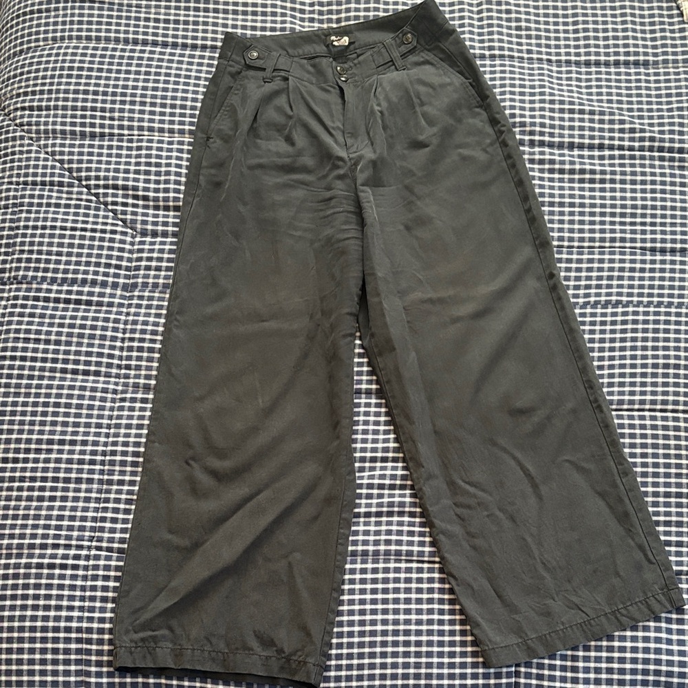 Madewell Harlow Wide Leg Pants, Black 2 Petite